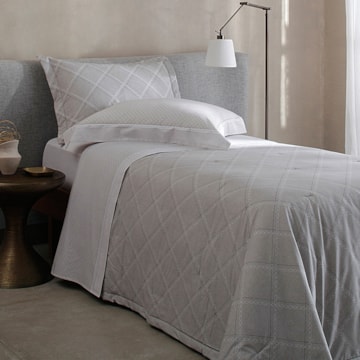 Kit Cobre-Leito Colcha Solteiro Buddemeyer Percalle Daves Dupla Face 100% Algodão Fio Penteado 180 Fios (2 Peças)