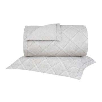 Kit Cobre-Leito Colcha Solteiro Buddemeyer Percalle Daves Dupla Face 100% Algodão Fio Penteado 180 Fios (2 Peças)