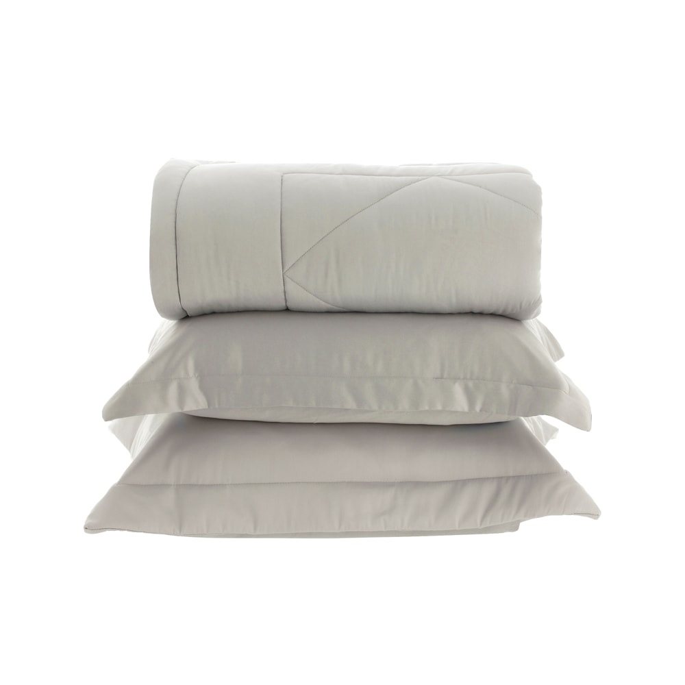 Kit Cobre-Leito Colcha Super King Chloe Losangos 100% Bambu 300 Fios (3 Peças)