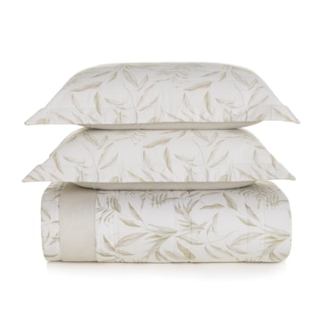 Kit Cobre-Leito Queen Karsten Dimitri Dupla Face 100% Algodão Egípcio Cetim 300 Fios c/ Porta Travesseiro (3 Peças)