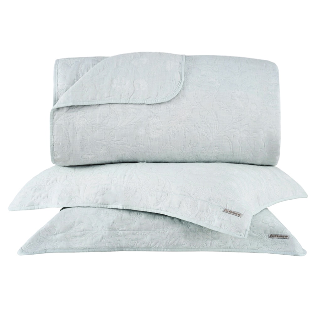 Kit Colcha Cobre Leito Casal Buddemeyer Intense Hanna Jacquard c/ Porta Travesseiros (3 Peças)