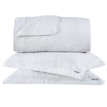 Kit Colcha Cobre Leito Casal Buddemeyer Intense Hanna Jacquard c/ Porta Travesseiros (3 Peças)