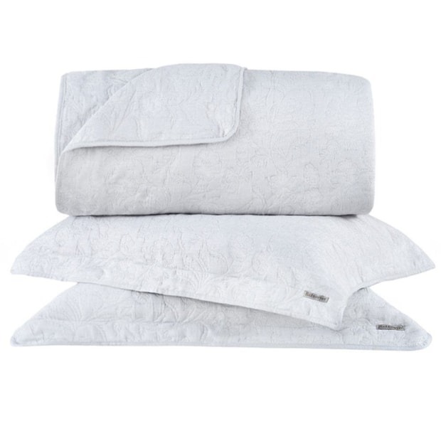 Kit Colcha Cobre Leito Casal Buddemeyer Intense Hanna Jacquard c/ Porta Travesseiros (3 Peças)