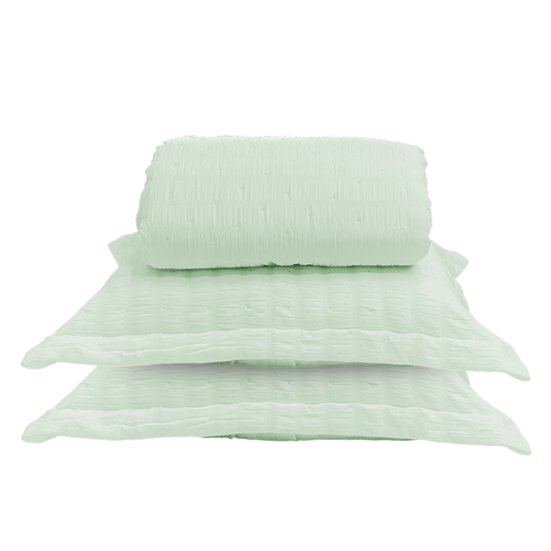 Kit Colcha Cobre-Leito Casal Dohler Doris Efeito Anarruga c/ Porta Travesseiro (3 Peças)