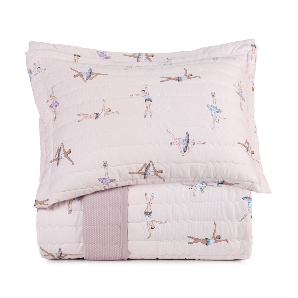 Kit Colcha Cobre-Leito Casal Infantil Altenburg Doce Plié Dupla Face Malha Fio Penteado 100% Algodão (3 Peças)