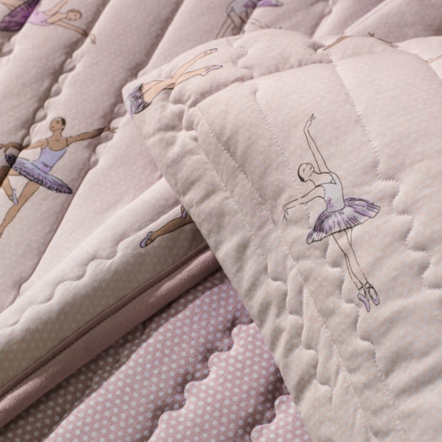 Kit Colcha Cobre-Leito Casal Infantil Altenburg Doce Plié Dupla Face Malha Fio Penteado 100% Algodão (3 Peças)