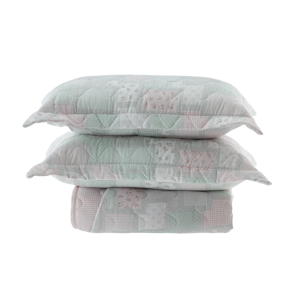 Kit Colcha / Cobre Leito Casal Kacyumara New Innovi Babi 100% Algodão Percal 180 Fios (3 Peças)