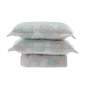 Kit Colcha / Cobre Leito Casal Kacyumara New Innovi Babi 100% Algodão Percal 180 Fios (3 Peças)