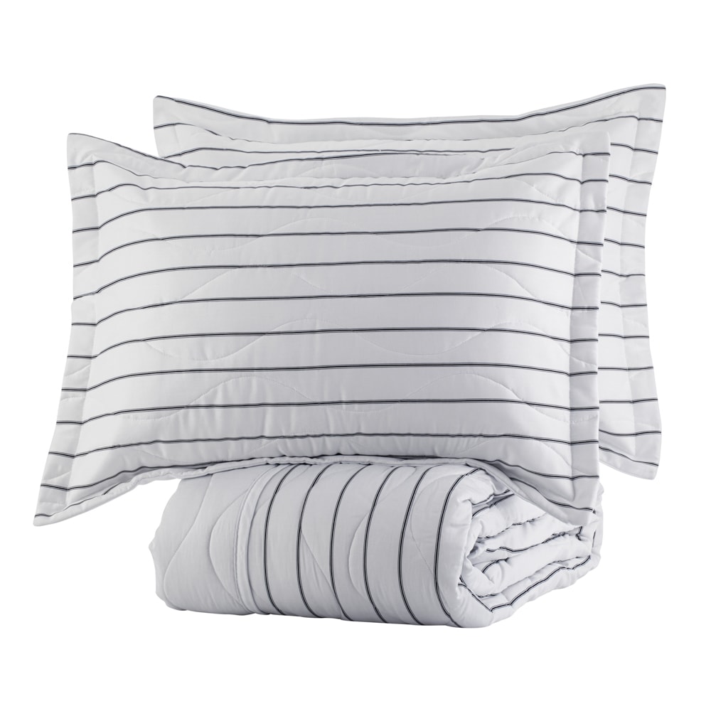 Kit Colcha Cobre Leito Casal Kacyumara Satinée Triest Dupla Face 100% Algodão Egípcio Percal 300 Fios (3 Peças)