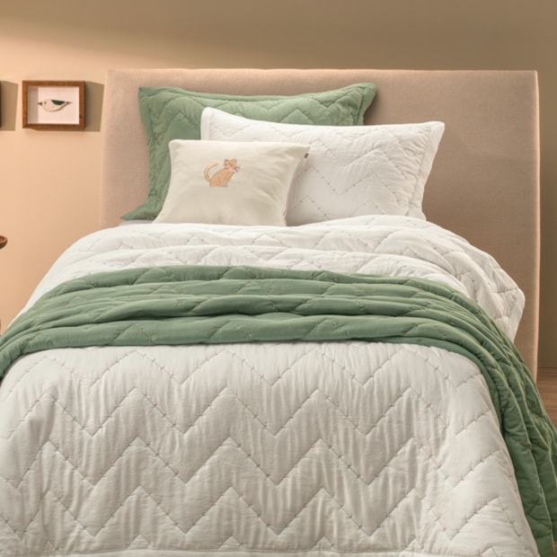 Kit Colcha Cobre-Leito Casal Karsten Cosmos c/ Porta Travesseiro (3 Peças)