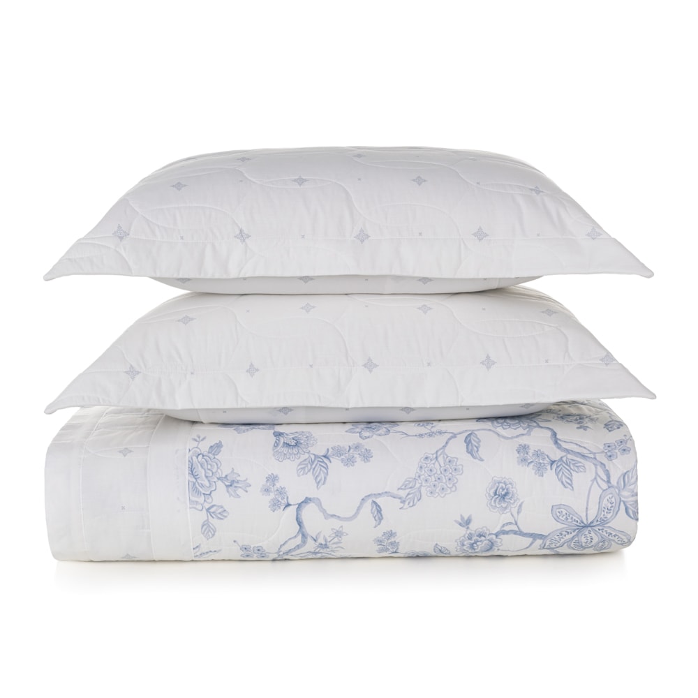 Kit Colcha Cobre-Leito Casal Karsten Dora Dupla Face 100% Algodão Percal 200 Fios C/ Porta Travesseiro (3 Peças)