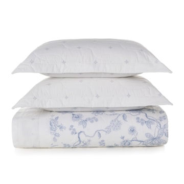 Kit Colcha Cobre-Leito Casal Karsten Dora Dupla Face 100% Algodão Percal 200 Fios C/ Porta Travesseiro (3 Peças)