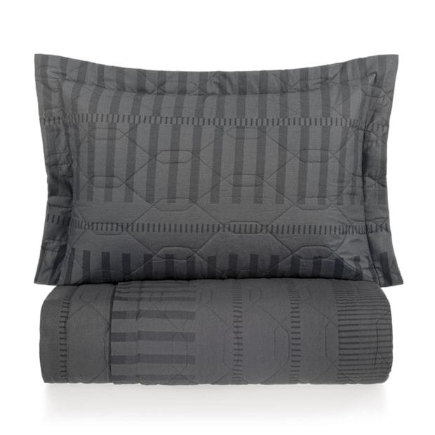 Kit Colcha Cobre-Leito Casal Karsten Tales Dupla Face 100% Algodão 160 Fios c/ Porta Travesseiro (3 Peças)