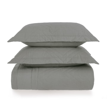 Kit Colcha Cobre-Leito Casal Karsten Tesso Dupla Face 100% Algodão 160 fios c/ Porta Travesseiro (3 Peças)