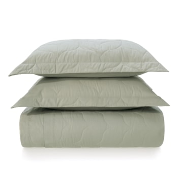 Kit Colcha Cobre-Leito Casal Karsten Tom 100% Algodão Percal 200 Fios c/ Porta Travesseiro (3 Peças)