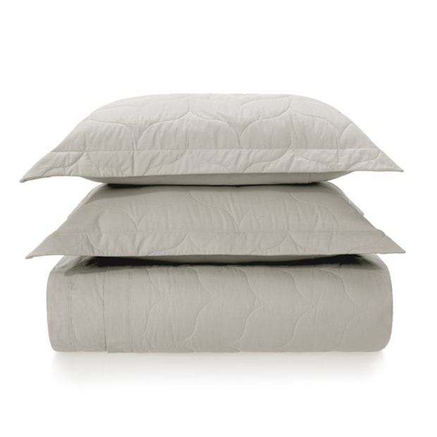 Kit Colcha Cobre-Leito Casal Karsten Tom 100% Algodão Percal 200 Fios c/ Porta Travesseiro (3 Peças)