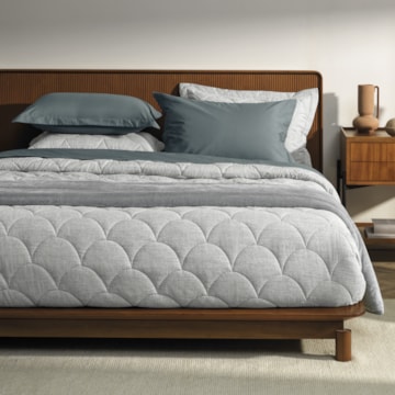 Kit Colcha Cobre-Leito Casal Karsten Torres Efeito Mescla c/ Porta Travesseiro (3 Peças)