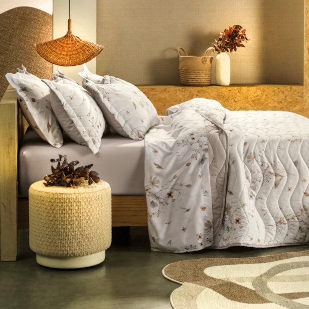 Kit Colcha Cobre-Leito King Size Altenburg Golden Dupla Face Toque Acetinado (3 Peças)