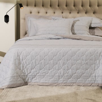 Kit Colcha Cobre-Leito King Size Altenburg Sublime Simetria Dupla Face 100% Algodão Cetim 300 Fios (3 Peças)