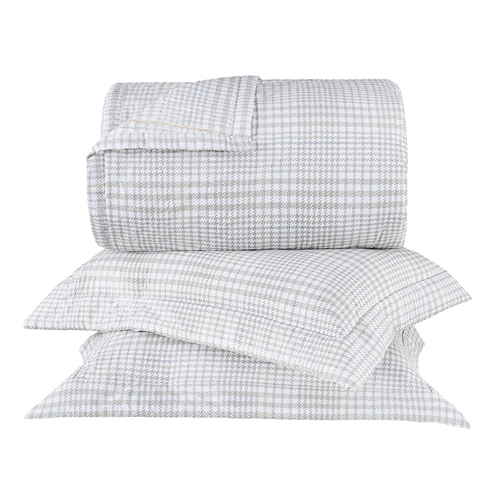 Kit Colcha Cobre-Leito King Size Buddemeyer Gran Percal Castillo Dupla Face 100% Algodão 200 Fios (3 Peças)