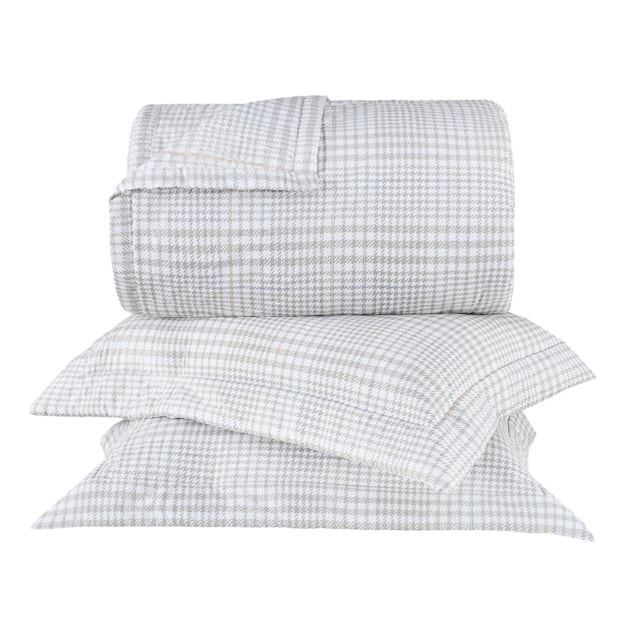 Kit Colcha Cobre-Leito King Size Buddemeyer Gran Percal Castillo Dupla Face 100% Algodão 200 Fios (3 Peças)