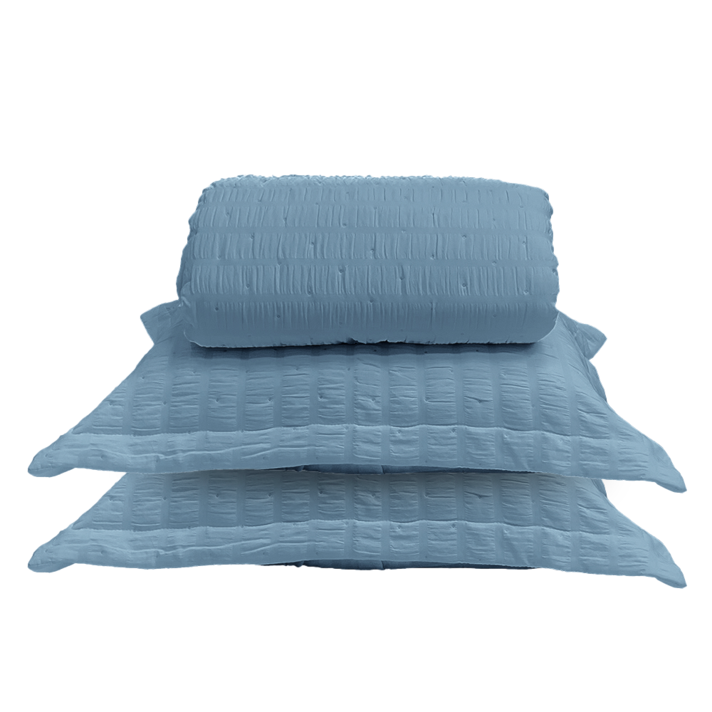 Kit Colcha Cobre-Leito King Size Dohler Doris Efeito Anarruga c/ Porta Travesseiro (3 Peças)