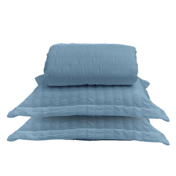 Kit Colcha Cobre-Leito King Size Dohler Doris Efeito Anarruga c/ Porta Travesseiro (3 Peças)