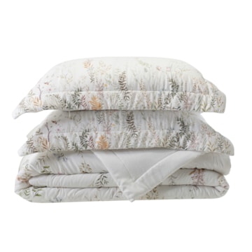 Kit Colcha Cobre-Leito King Size Kacyumara Casa K Bali Olivier 100% Bambu 400 Fios (3 Peças)