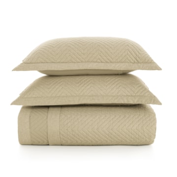 Kit Colcha Cobre-Leito King Size Karsten Arturo Efeito Mescla c/ Porta Travesseiro (3 Peças)