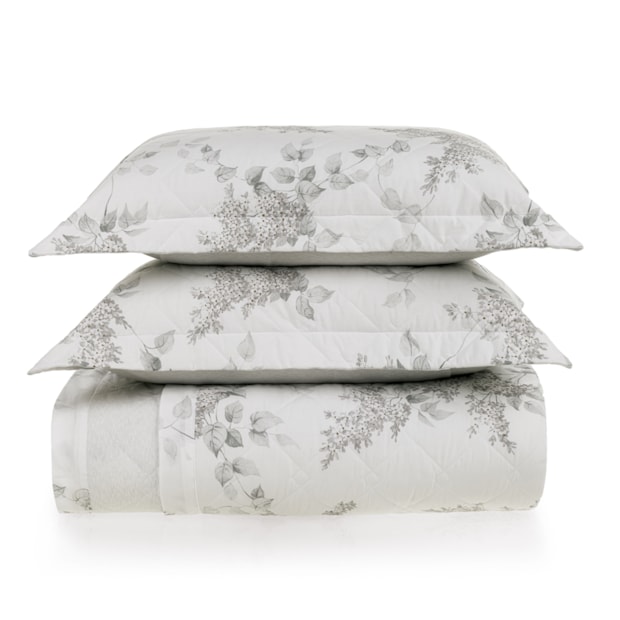 Kit Colcha Cobre-Leito King Size Karsten Brenda Dupla Face 100% Algodão Percal 200 Fios c/ Porta Travesseiro (3 Peças)