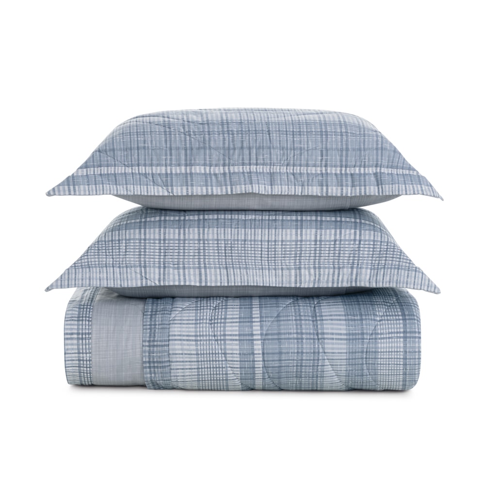 Kit Colcha Cobre-Leito King Size Karsten Samuel Dupla Face 100% Algodão Percal 200 Fios c/ Porta Travesseiro (3 Peças)