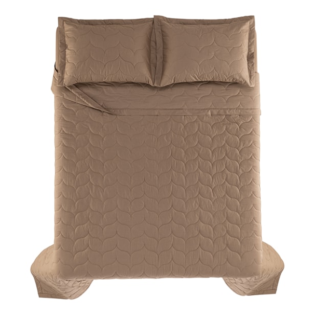 Kit Colcha Cobre-Leito King Size Karsten Tom 100% Algodão Percal 200 Fios c/ Porta Travesseiro (3 Peças)