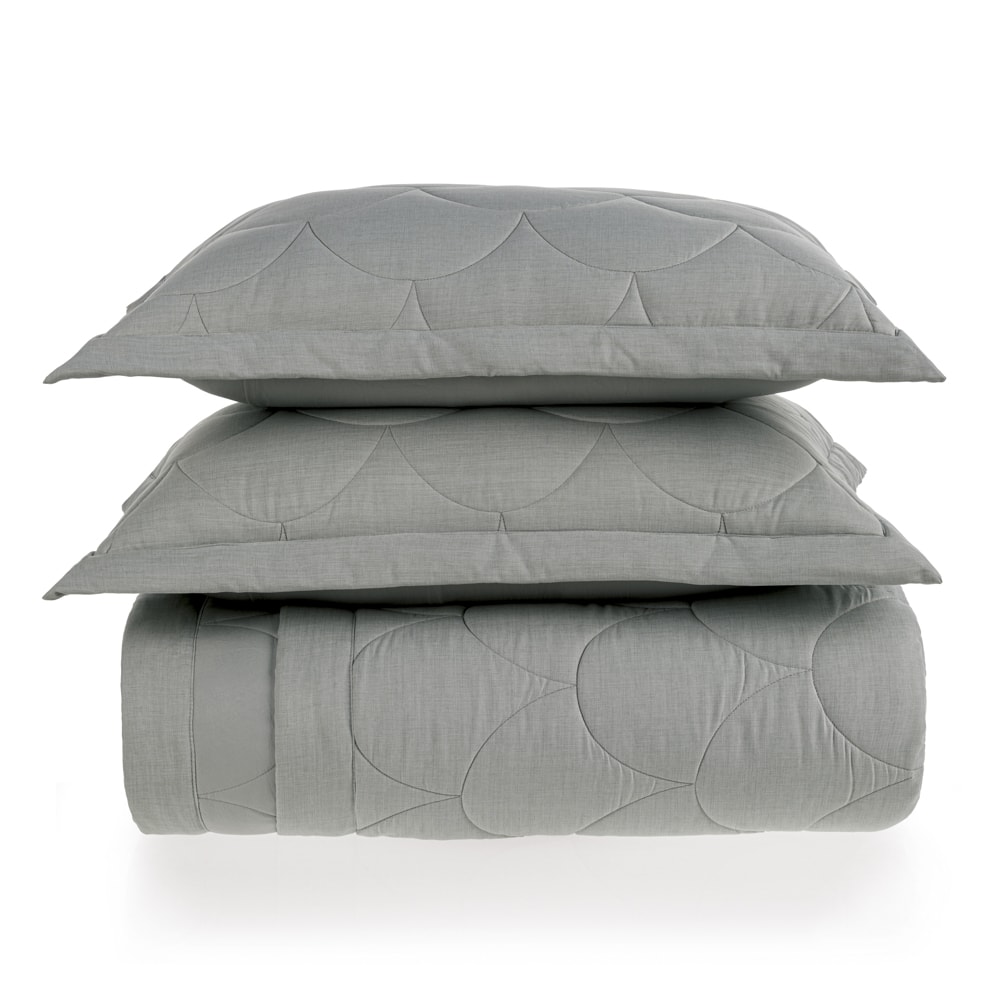 Kit Colcha Cobre-Leito King Size Karsten Torres Efeito Mescla c/ Porta Travesseiro (3 Peças)