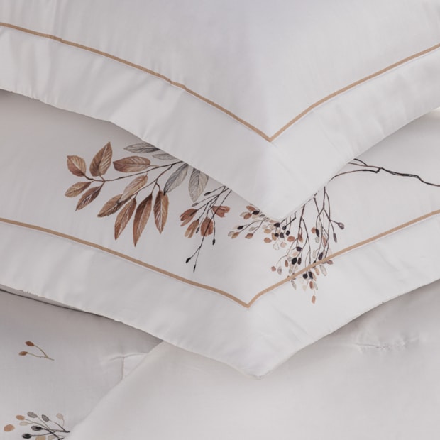 Kit Colcha Cobre-Leito King Size Trussardi Savello 100% Algodão Egípcio Cetim 300 Fios (3 Peças)