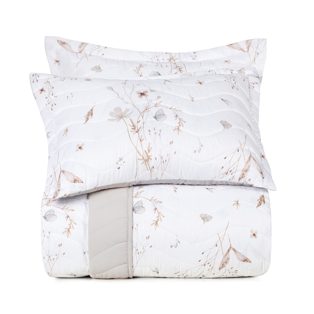 Kit Colcha Cobre-Leito Queen Altenburg Golden Dupla Face Toque Acetinado (3 Peças)