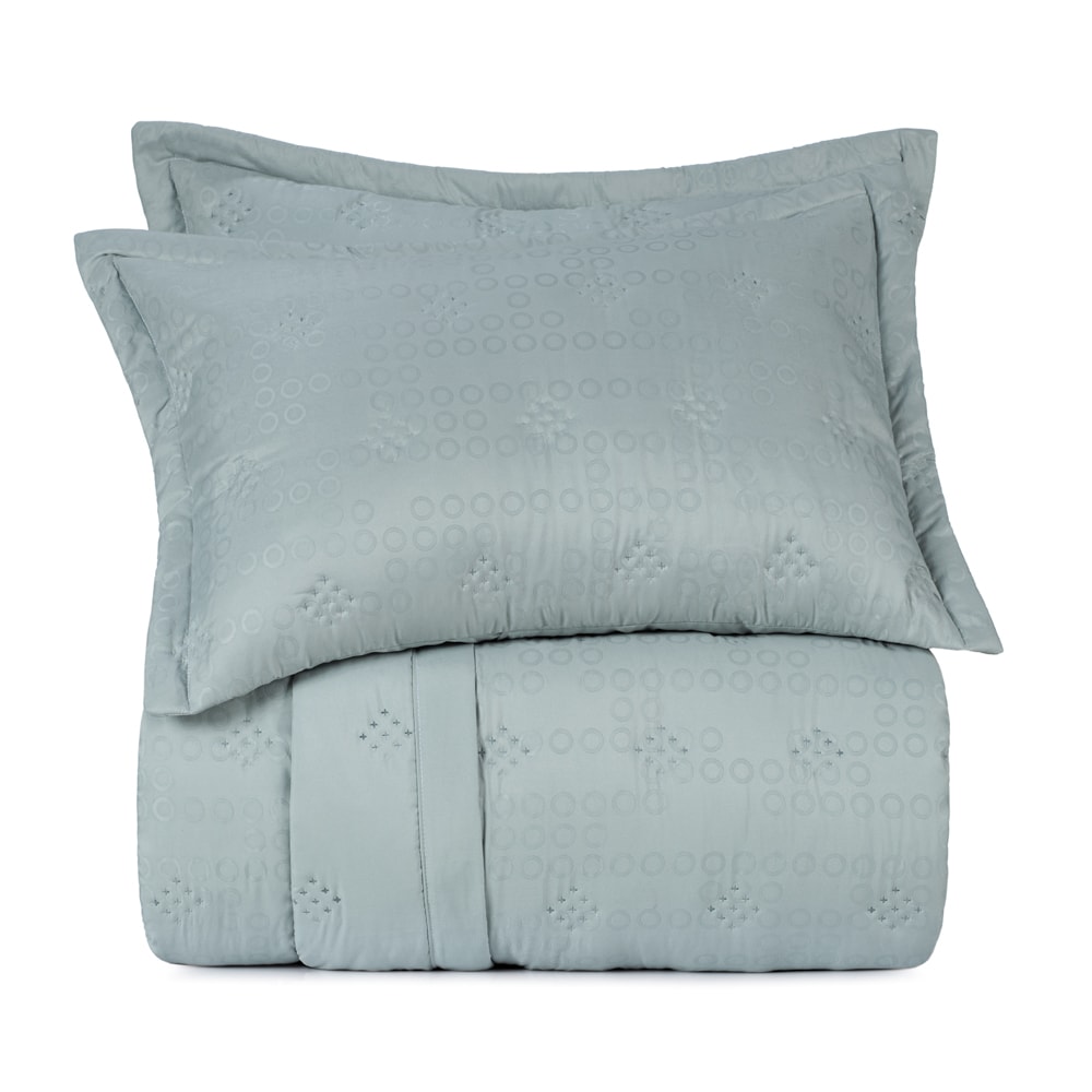 Kit Colcha Cobre-Leito Queen Altenburg Loop Toque Acetinado (3 Peças)