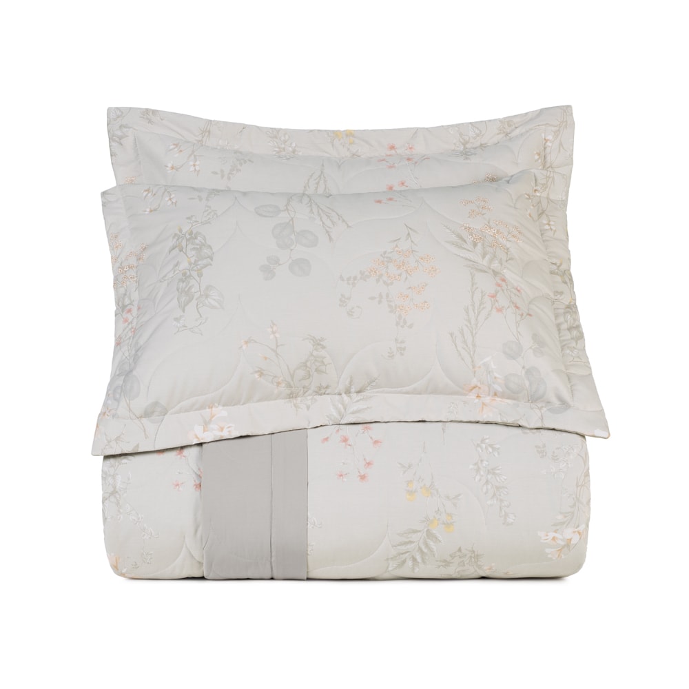 Kit Colcha Cobre-Leito Queen Altenburg Lux Chloe Dupla Face 100% Algodão Percal 200 Fios (3 Peças)