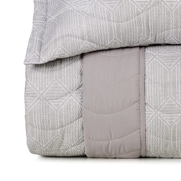 Kit Colcha Cobre-Leito Queen Altenburg Reflexo Dupla Face Toque Acetinado (3 Peças)