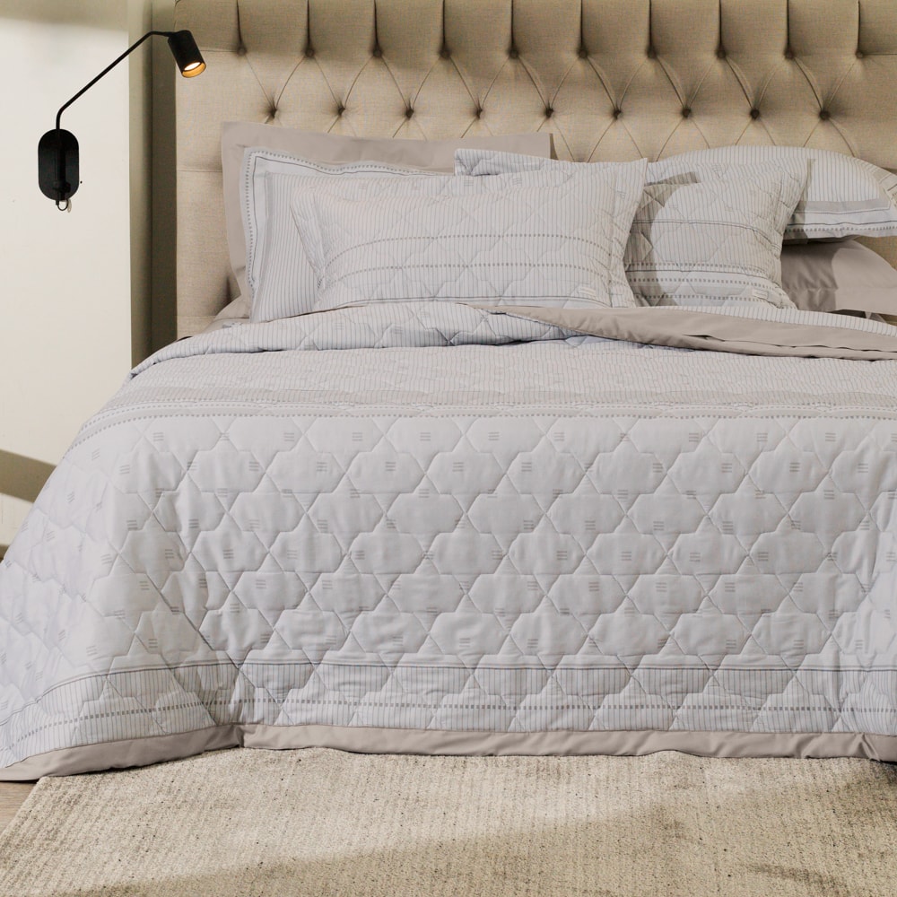 Kit Colcha Cobre-Leito Queen Altenburg Sublime Simetria Dupla Face 100% Algodão Cetim 300 Fios (3 Peças)