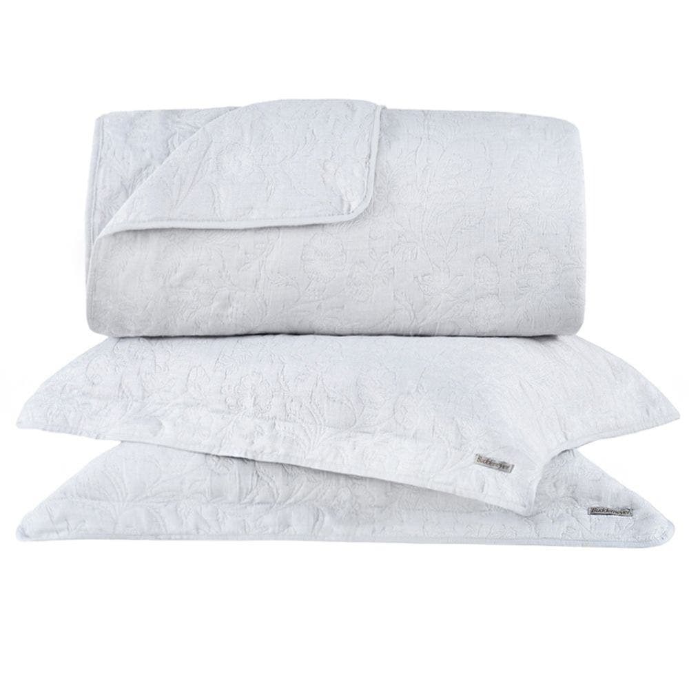 Kit Colcha Cobre Leito Queen Buddemeyer Intense Hanna Jacquard c/ Porta Travesseiros (3 Peças)