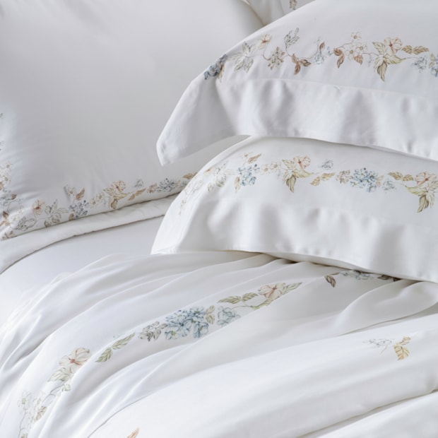 Kit Colcha Cobre-Leito Queen Kacyumara Casa K Bali Gardene 100% Bambu 400 Fios (3 Peças)