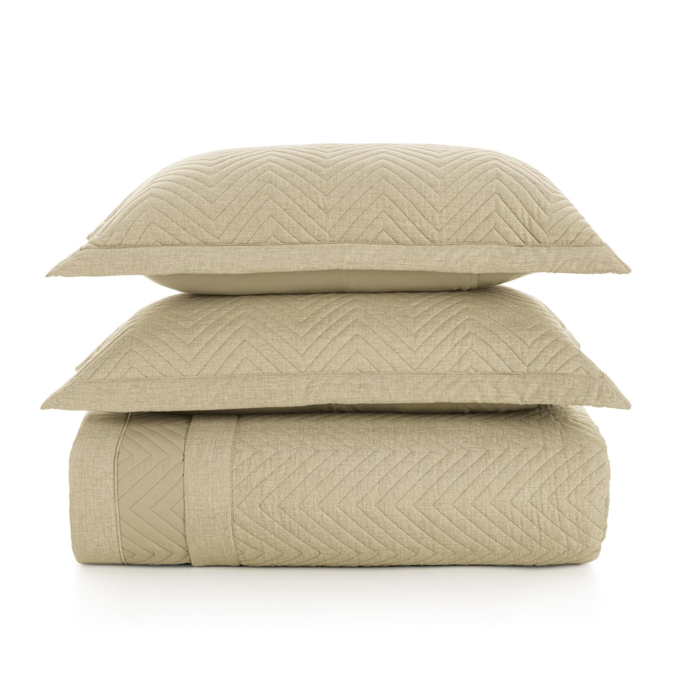 Kit Colcha Cobre-Leito Queen Karsten Arturo Efeito Mescla c/ Porta Travesseiro (3 Peças)