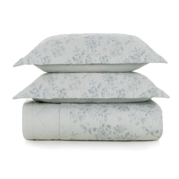 Kit Colcha Cobre-Leito Queen Karsten Ellie Dupla Face 100% Algodão Egípcio Cetim 300 Fios c/ Porta Travesseiro (3 Peças)