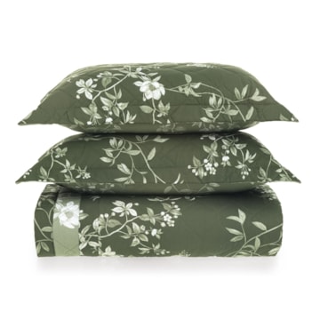 Kit Colcha Cobre-Leito Queen Karsten Marcella Dupla Face 100% Algodão 160 Fios c/ Porta Travesseiro (3 Peças)