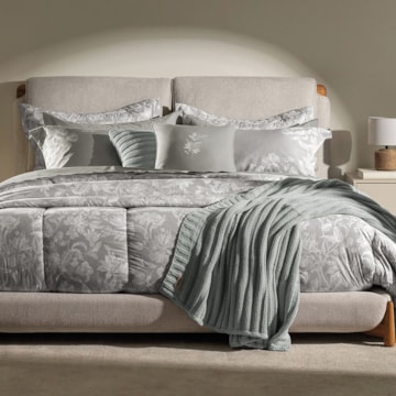 Kit Colcha Cobre-Leito Queen Karsten Morgan Dupla Face 100% Algodão Percal 200 Fios c/ Porta Travesseiro (3 Peças)