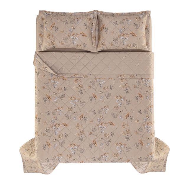 Kit Colcha Cobre-Leito Queen Trussardi Aloro 100% Algodão Cetim 200 Fios (3 Peças)