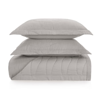 Kit Colcha Cobre Leito Queen Trussardi Novara 100% Algodão Egípcio Cetim 300 Fios (3 Peças)