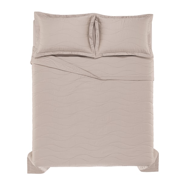 Kit Colcha Cobre Leito Queen Trussardi Novara 100% Algodão Egípcio Cetim 300 Fios (3 Peças)