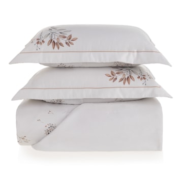 Kit Colcha Cobre-Leito Queen Trussardi Savello 100% Algodão Egípcio Cetim 300 Fios (3 Peças)