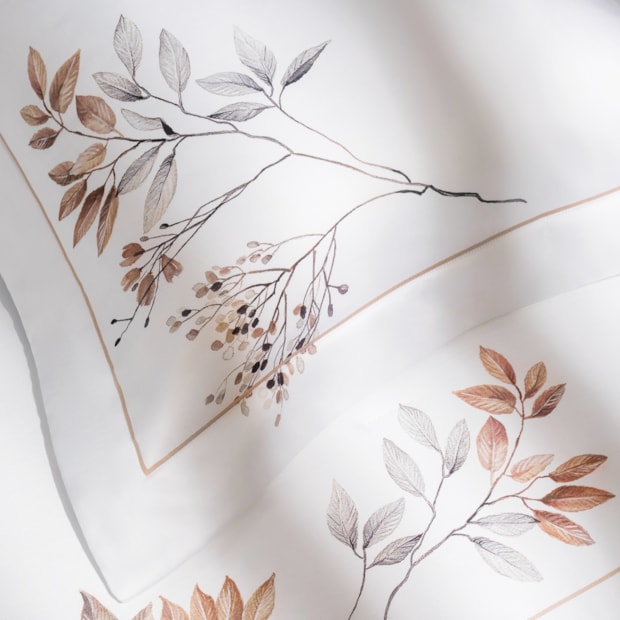 Kit Colcha Cobre-Leito Queen Trussardi Savello 100% Algodão Egípcio Cetim 300 Fios (3 Peças)